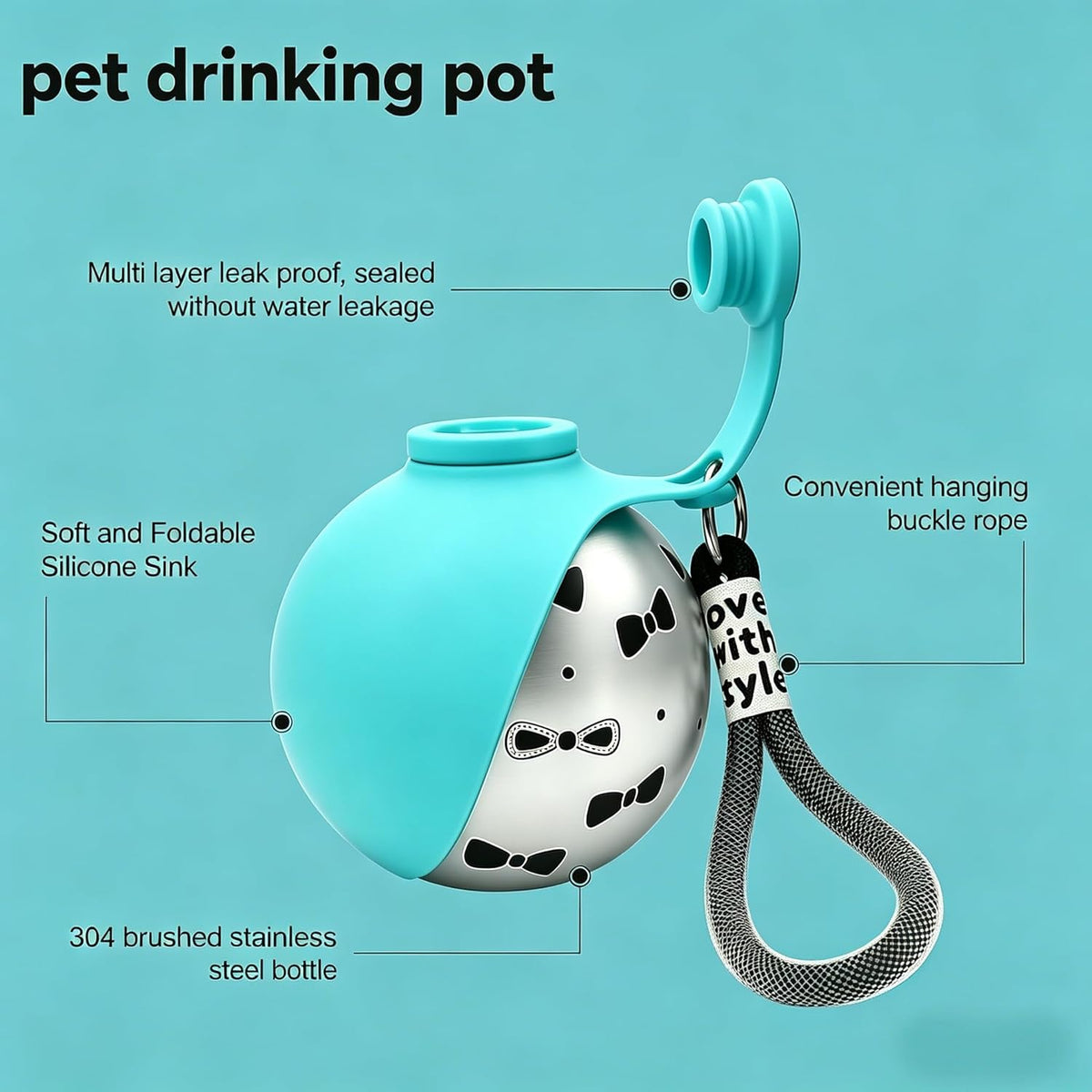 The Trotzee bottle closed, with the silicone bowl folded against the body