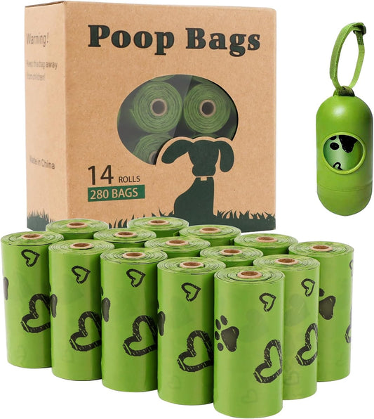 Trotzee waste bags: 14 rolls of 280 bags with a green clip-on dispenser